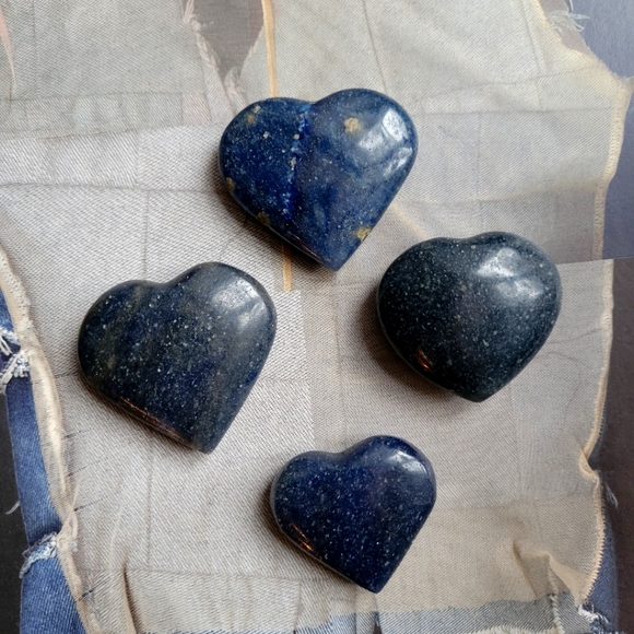 crystals Other - 🔮 3 for $22 LAZULITE crystal gemmy heart